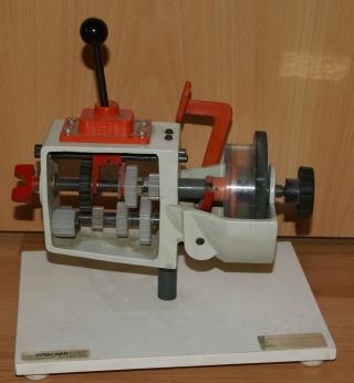 Fahrschulmodell Getriebe Mit Kupplung / Vintage Manuel Gearbox Model Bild