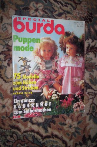 Spezial Burda Puppenmode Heft Von 1992 Mit Anleitung Bild