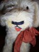 Antiker Hund Stofftierhund Mit Zunge Und Schleife Stofftiere & Teddybären Bild 4
