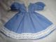 Puppenkleid - Schönes Blaues Kleid - Puppenkleidung - Handgenäht Nostalgieware, nach 1970 Bild 1