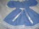 Puppenkleid - Schönes Blaues Kleid - Puppenkleidung - Handgenäht Nostalgieware, nach 1970 Bild 2