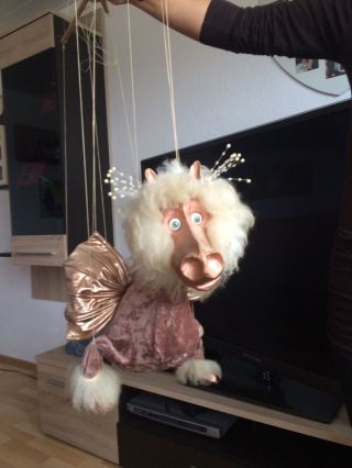 Marionetten Hand Gemacht White Puppen Frau Mahlzahn Bild