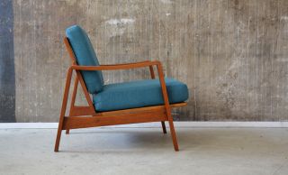 60er Arne Wahl Iversen Teak Sessel Danish Design 60s Easy Chair Teakwood Komfort Bild