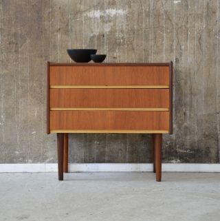 60er Teak Kommode Danish Design 60s Teakwood Cabinet Chest Of Drawers Wegner ära Bild