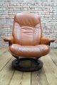 Ekornes Stressless Leder Relax Sessel Tv Easy Chair Ledersessel Bequemsessel 1970-1979 Bild 3