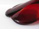 Murano - Glas (?) : Große Schale,  Exotische Blattform,  Rot/gelb - L.  Ca.  41 Cm Glas & Kristall Bild 4