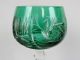 Weinrömer Römer Glas Grün Smaragdgrünes Kristallglas Bleikristall Überfangglas Kristall Bild 1