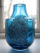 2 X Murano - Glas,  Alt,  Vase U Schale,  Blau,  Silberf.  Einschlüsse Maritim,  Meer Glas & Kristall Bild 1