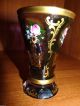 Ranftbecher M Poliergoldrand Violett Mit Floraler Emaille Malerei Überfang Glas Sammlerglas Bild 10