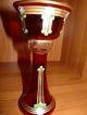 Jugendstil Glas Kelch Pokal Weinglas M Wunderschöner Emaille Bemalung 23,  5 Cm Sammlerglas Bild 2