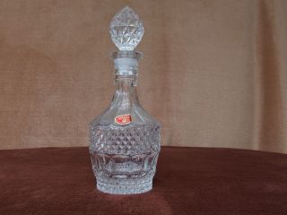 Schicke Große Karaffe Aus Bleikristall - Bohemia - Für Whisky,  Cognac O.  ä. Bild