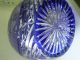 Große Kristallvase Vase Kristallglas Kristall Ca.  27 Cm Blau Edler Schliff Kristall Bild 5