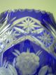 Große Kristallvase Vase Kristallglas Kristall Ca.  27 Cm Blau Edler Schliff Kristall Bild 6