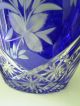 Große Kristallvase Vase Kristallglas Kristall Ca.  27 Cm Blau Edler Schliff Kristall Bild 8