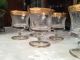 6 Murano Medici Römische Weissweingläser Echt - Gold Rand Weinglas 1960 Glas & Kristall Bild 5