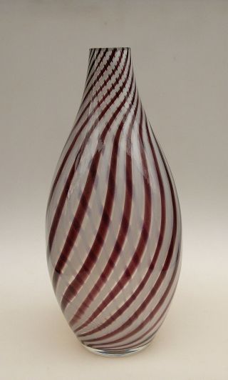 Murano Vase,  Lila Weiß Pastelltöne,  29 Cm,  Um 1960 Bild
