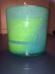 100 Orig.  Henry Dean Designer Vase Signiert  Aqua / Smaragd Grün Massiv Sammlerglas Bild 2