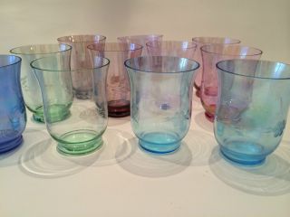 Antike Gläser,  Bunt,  Mundgeblasen Und Handgeschliffen,  Art Deco Bild