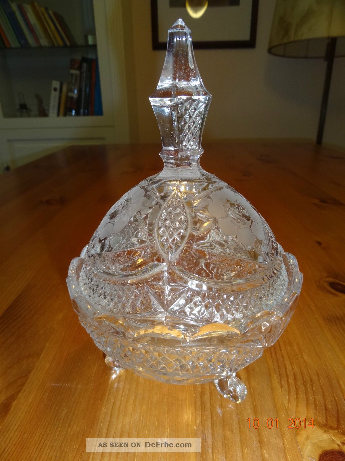 Bleikristall Deckel Dose Schüssel Vase Kristall Schale Kristall Art Deco Glas Kristall Bild