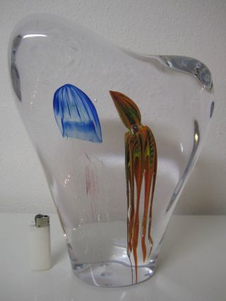 Glasskulptur Paperweights,  Doppelte - Meduse - Quallen,  Galeriestück Bild