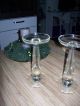 Kerzenständer 2 Stk.  - - - Glas - - - 23cm Hoch,  Schwere Qualität - - Kristall Bild 1