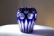 Vase Überfangglas Kobaltblau Bleikristall Geschliffen Tiefenschliff 1930er Jahre Kristall Bild 1