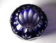 Vase Überfangglas Kobaltblau Bleikristall Geschliffen Tiefenschliff 1930er Jahre Kristall Bild 4