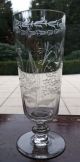 Rarität Biedermeier Glas Pokal Sektglas Um 1850 - 60 Handgeschliffen Antik Sammlerglas Bild 1