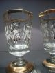 2 Exquisite Biedermeiergläser Um 1830,  Kristall Facettiert,  Feine Bemalung,  1 A Sammlerglas Bild 1