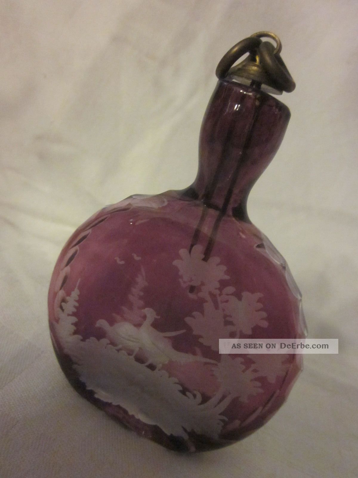 3 Schnupftabakdosen Glas Mit Tiermotiven Fa. Rimpler - Zwiesel Ca. 70er