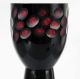 Glasvase Rot - Schwarz Mit Ausgeschliffenen Punkten - 33 Cm Sammlerglas Bild 6