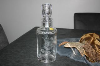 Karaffe Bleikristall Groß Blumenschliff 27cm Likör Whiskey Marke W.  P. Bild