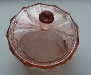 Alte Rosalin Glas Schale,  Deckeldose,  Deckelschale Bild