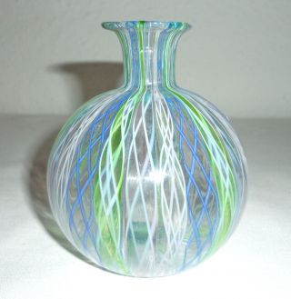 Rare Antique Murano Glass Vase Reticello,  1950/60 Avem,  Collectible Bild