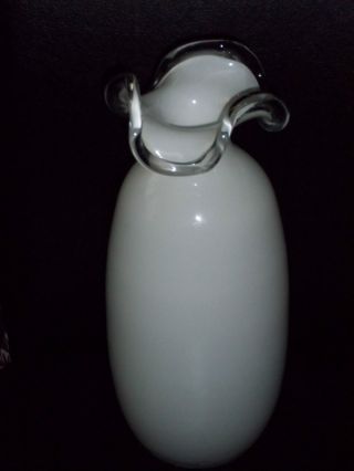 Schwere Murano - Lavorato A Mano Vase - Weiß,  Höhe 30 Cm Bild