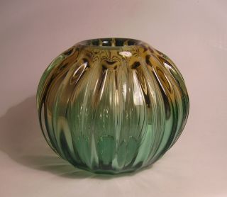 Vase/kugelvase Mit Vertikalen Rippen,  Wohl Seguso 50er/60er Jahre Bild