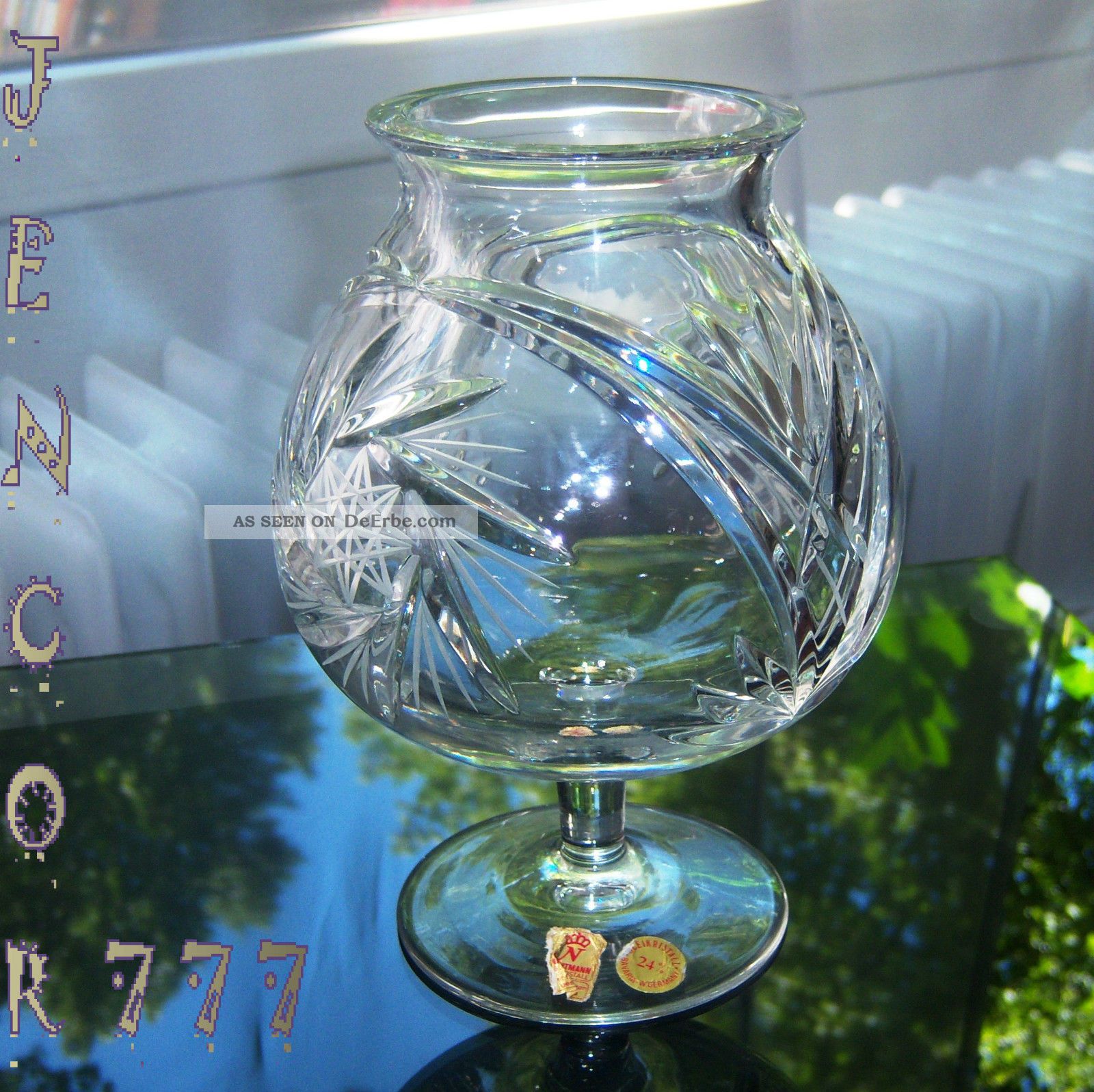 Nachtmann Bleikristall Bonboniere Pralinenschale Glas Astra Schleuderstern Kristall Bild