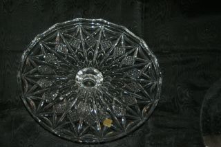 Edle Schwere Bleikristall Kuchen - Tortenplatte Auf Fuß Schönes Dekor Bild