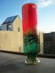 Xxl Murano Glas Skulptur Vase Rot Grün Schwarz Silber Staub Etikett 2kg Glas & Kristall Bild 1