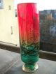 Xxl Murano Glas Skulptur Vase Rot Grün Schwarz Silber Staub Etikett 2kg Glas & Kristall Bild 4