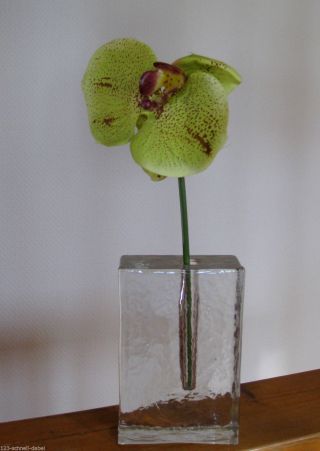 Sehr Schwere Orchideen - Vase Aus Kristall - Höhe Ca.  12,  3 Cm - Wie Bild