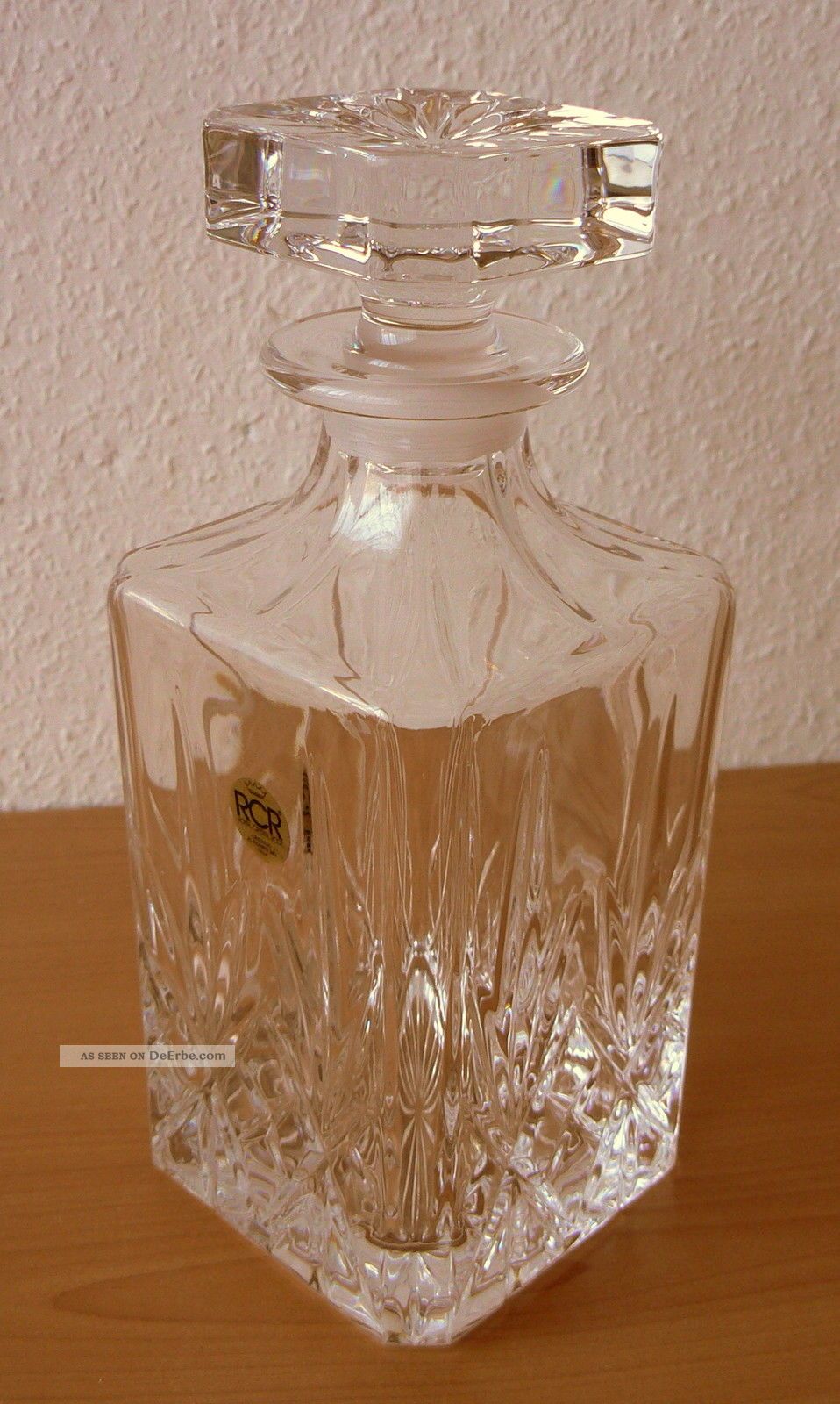 Whisky Karaffe,  Rcr Bleikristall,  Made In Italy,  Ca.  0,  7 Liter,  Neuwertig Kristall Bild