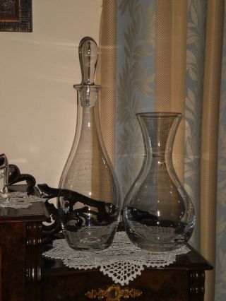 Karaffe Kristallglas Handarbeit Vol.  1,  5 L,  Glas Dekanter O.  Vase Einwandfrei Bild