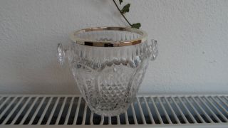 Alter Eiswürfelbehälter - Jugendstil - Kristallglas - Eiskübel - Eisbehälter Bild