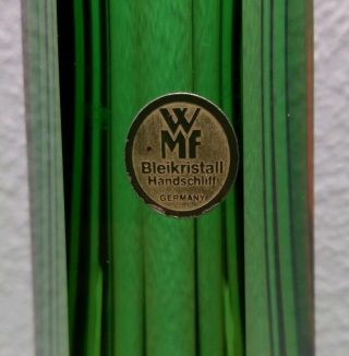 Vase Wmf Jachmann Keulenvase Glas 70er Schwer Grün Braun photo