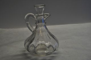 2 Alte Kleine Glas Karaffen Essig & Öl Bild