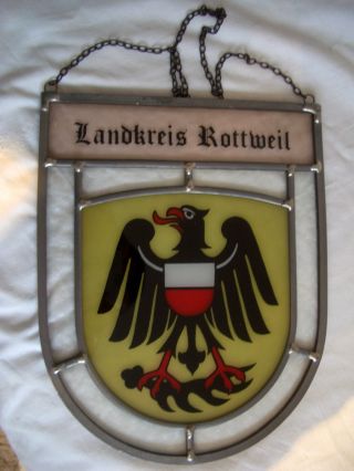 Bleiverglastes Wappen Des Landkreises Rottweil - Sammlerstück Bild