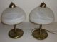 Rar 2 Orig.  Murano Glas Messing Tischlampen Lampe Nachttischlampe Ca.  38cm Ca 60j Glas & Kristall Bild 1