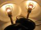 Rar 2 Orig.  Murano Glas Messing Tischlampen Lampe Nachttischlampe Ca.  38cm Ca 60j Glas & Kristall Bild 2