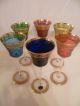 6 X Saint Louis Weinglas,  Thistle Or,  Verre De Vin,  6 Versch.  Farben,  Ätzmarke Sammlerglas Bild 1